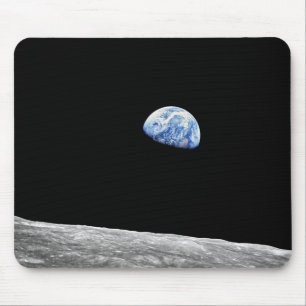 NASA Apollo 8 Earthrise Moon Lunar Orbit Foto Mousepad
