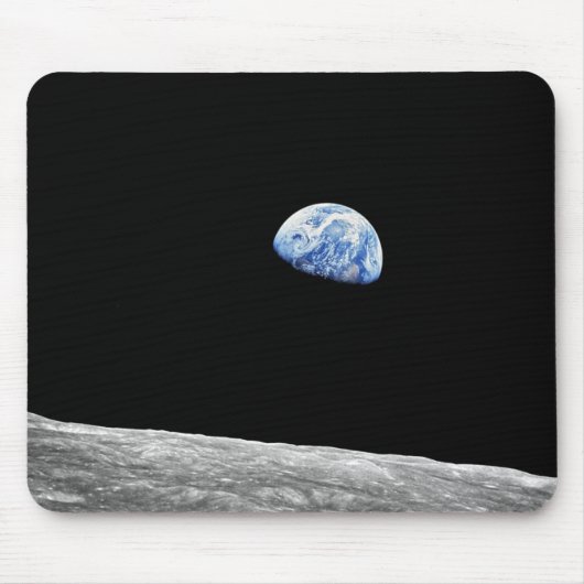 NASA Apollo 8 Earthrise Moon Lunar Orbit Foto Mousepad (Vorne)