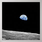 NASA Apollo 8 Earthrise Moon Lunar Orbit Foto Poster (Vorne)