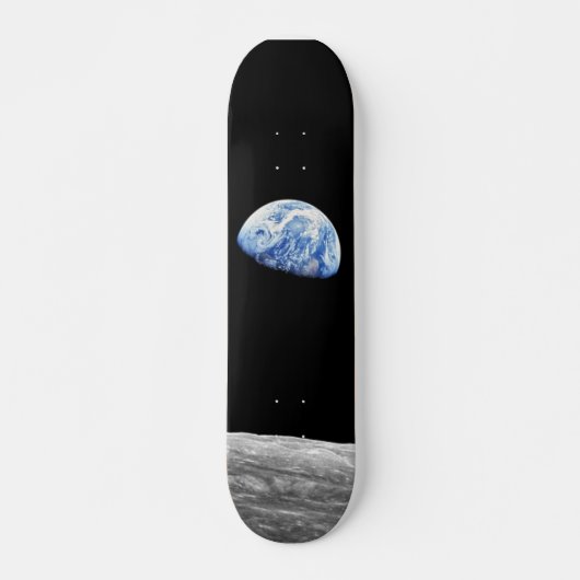 NASA Apollo 8 Earthrise Moon Lunar Orbit Foto Skateboard (Vorne)