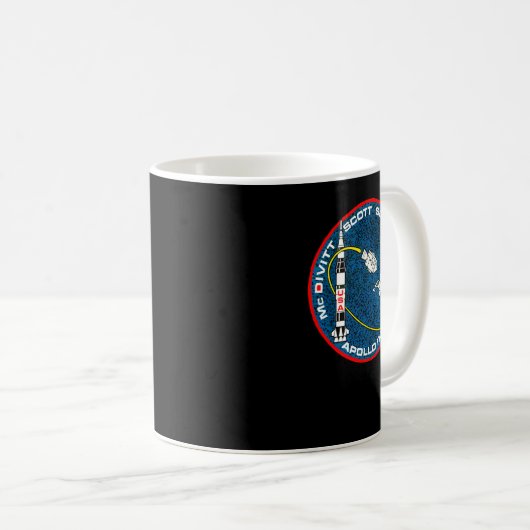 NASA Apollo IX (Apollo 9) Mission Patch Kaffeetasse (VorderseiteRechts)
