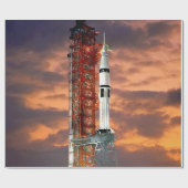 NASA Apollo Soyuz Startfahrzeug Sunrise Launchpad Geschenkpapier (Flach)