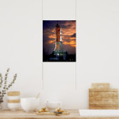 NASA Apollo Soyuz Startfahrzeug Sunrise Launchpad Poster (Küche)