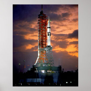 NASA Apollo Soyuz Startfahrzeug Sunrise Launchpad Poster