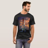 NASA Apollo Soyuz Startfahrzeug Sunrise Launchpad T-Shirt (Vorne ganz)