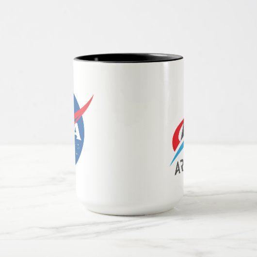 NASA Artemis Logo Eclipse Black Trim Tasse (Zentrum)