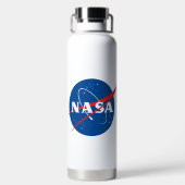 NASA Artemis Logo Rocket White Trinkflasche (Rückseite)