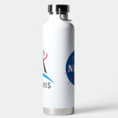 NASA Artemis Logo Rocket White Trinkflasche (links)