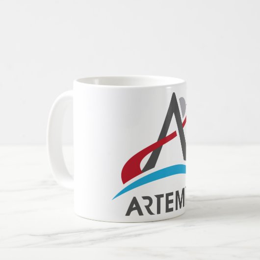NASA Artemis-Programm-Logo Mars 2024 Astronaut Kaffeetasse (Vorderseite Links)