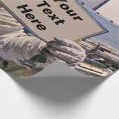 NASA Astronauten-Zeichen - Benutzerdefinierter Tex Geschenkpapier (Ecke)