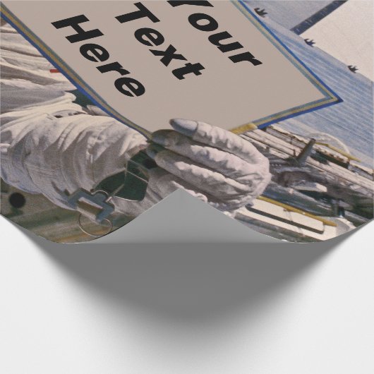 NASA Astronauten-Zeichen - Benutzerdefinierter Tex Geschenkpapier (Ecke)