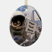 NASA Astronauten-Zeichen - Benutzerdefinierter Tex Keramik Ornament (Rechts)