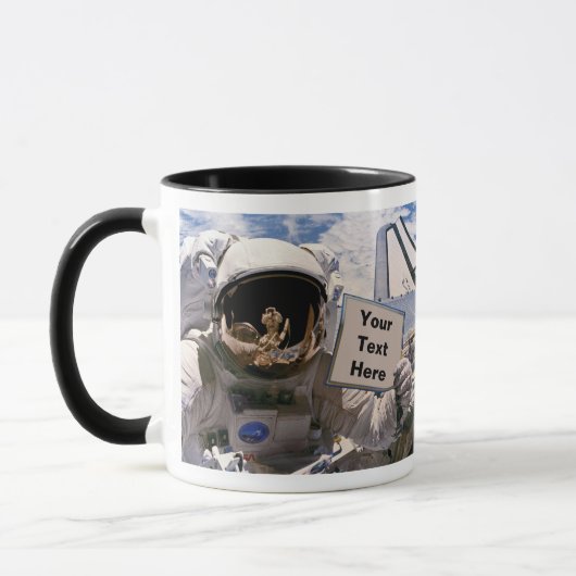 NASA Astronauten-Zeichen - Benutzerdefinierter Tex Tasse (Links)