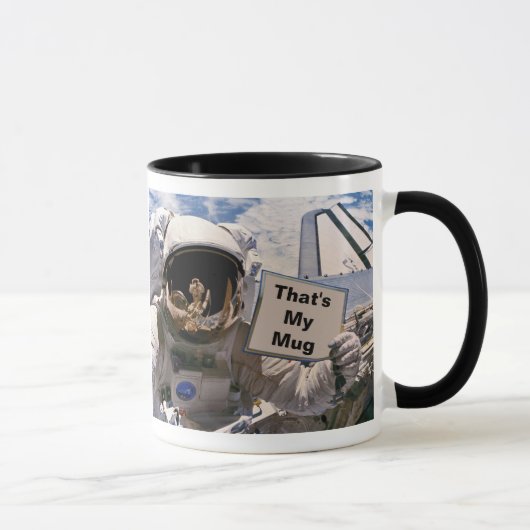 NASA Astronauten-Zeichen - Benutzerdefinierter Tex Tasse (Rechts)
