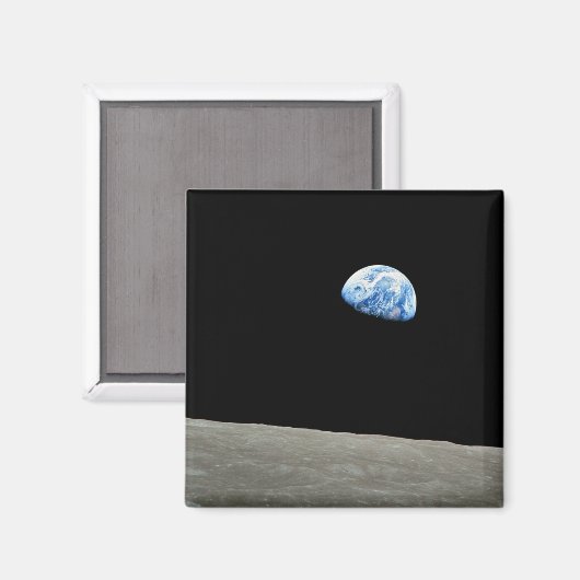 NASA - Blick von Apollo8, Dec24, Erdhaus Magnet (Vorderseite/Rückseite)