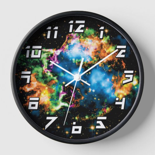 NASA Cassiopeia A Supernova Colorful Space Uhr (Vorderseite)
