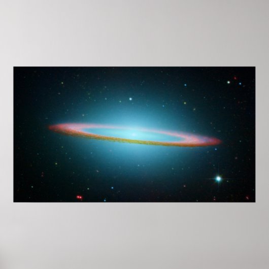 NASA - Die Sombrero-Galaxie im Infrarotlicht Poster (Vorne)