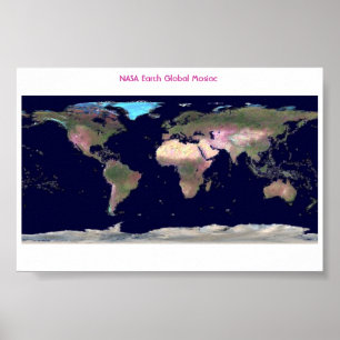 NASA Earth Global Mosiac Poster