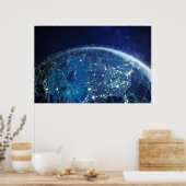 NASA / Erd / Universelle Nacht LIght Poster (Küche)