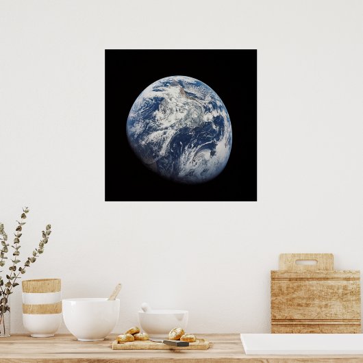 NASA/Erdblick vom Mond Poster (Küche)