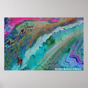 NASA / Erde / Atlasgebirge in Marokko / Poster