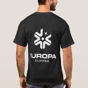 NASA Europa Clipper 1-farbiges Logo Eclipse Black T-Shirt