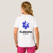 NASA Europa Clipper Logo Rocket White Girls" T-Shirt (Schwarz voll)