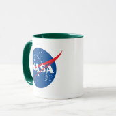 NASA-Fragezeichen-Supersonic Green Trim-Kaffee Tasse (Vorderseite Links)