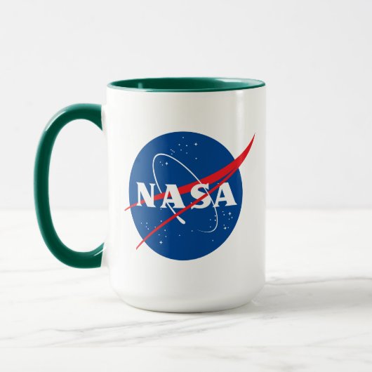 NASA-Fragezeichen Supersonic Green Trim Tasse (Links)