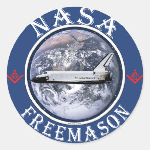 NASA Freemason Runder Aufkleber