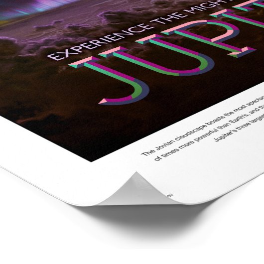 NASA Future Travel Poster - Auroras Jupiter (Ecke)