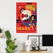 NASA Future Travel Poster Besuchen Mars Space (Heimbüro)