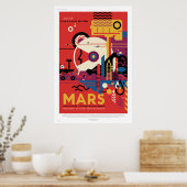 NASA Future Travel Poster Besuchen Mars Space Vint (Küche)