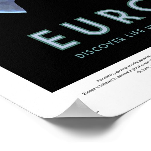 NASA Future Travel Poster - Jupiter's Moon Europa (Ecke)