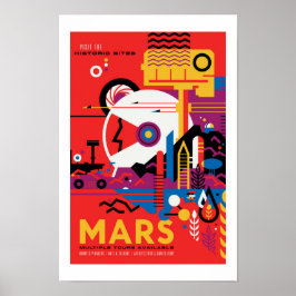 NASA Future Travel Poster - Mars besuchen Planet