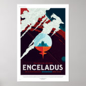 NASA Future Travel Poster - Saturn Moon Enceladus (Vorne)