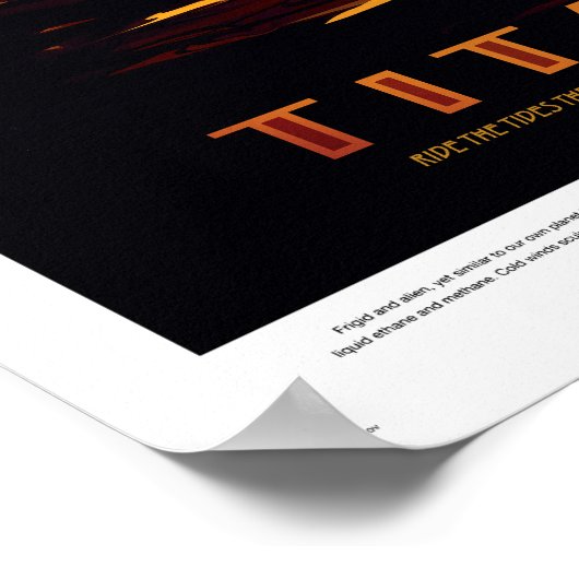 NASA Future Travel Poster - Saturns Moon Titan (Ecke)