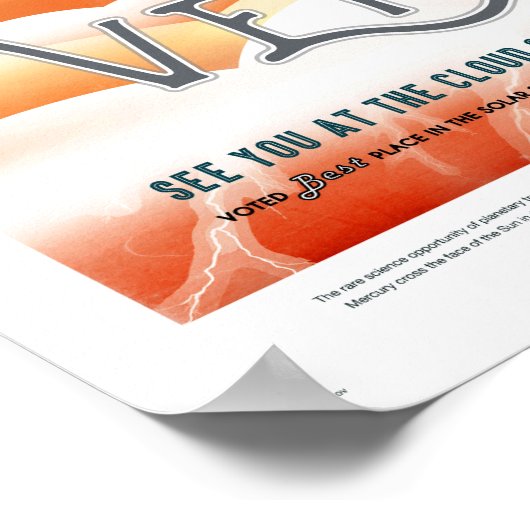 NASA Future Travel Poster - Venus Observatory (Ecke)