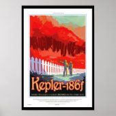 NASA Future Travel Sci Fi Poster - Kepler 186f (Vorne)