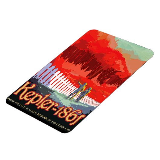 NASA Future Travel Sci Fi Poster - Kepler 186f Magnet (Linke Seite)