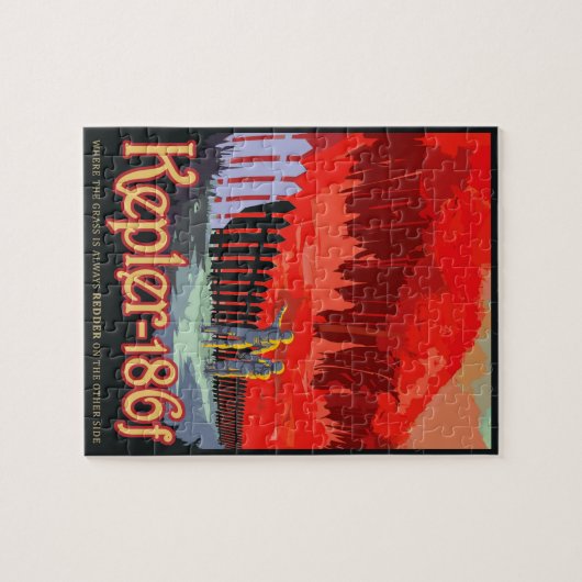 NASA Future Travel Sci Fi Poster - Kepler 186f Puzzle (Horizontal)