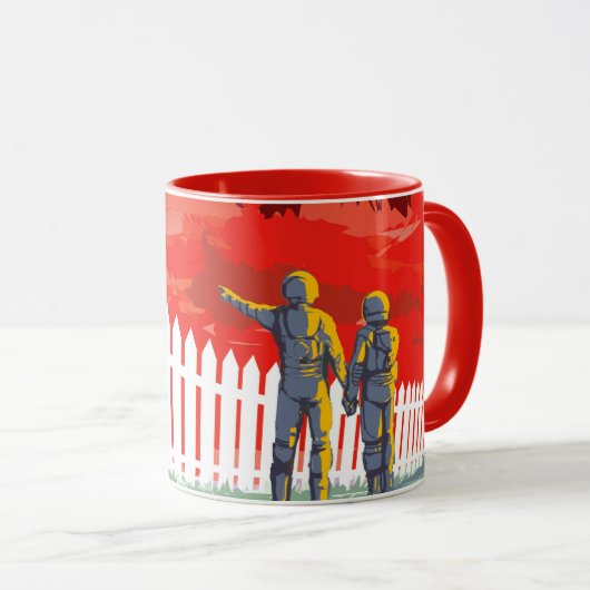 NASA Future Travel Sci Fi Poster - Kepler 186f Tasse (VorderseiteRechts)