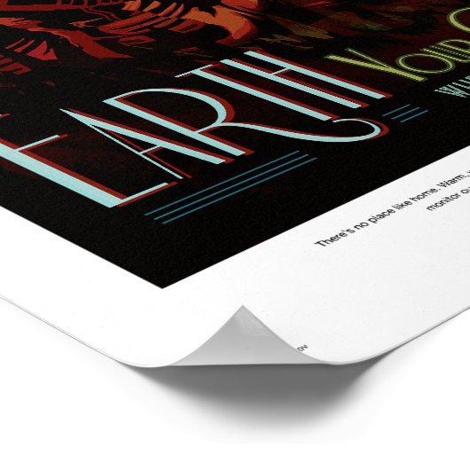 NASA Future Travel Sci Fi Poster - Planet Erde (Ecke)