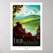 NASA Future Travel Sci Fi Poster - Planet Erde (Vorne)