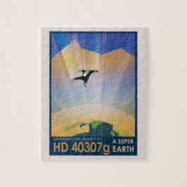 NASA Future Travel Sci Fi Poster - Super Earth Puzzle