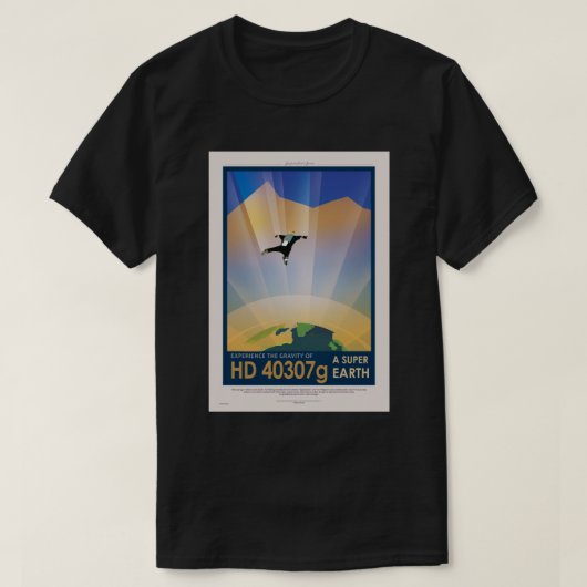 NASA Future Travel Sci Fi Poster - Super Earth T-Shirt (Design vorne)