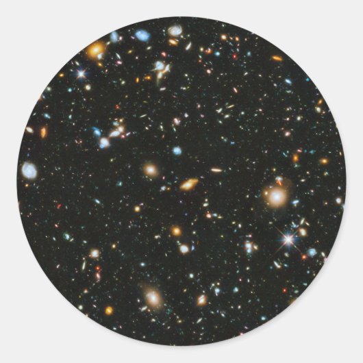 NASA Hubble Ultra Deep Field Galaxien Runder Aufkleber (Vorderseite)