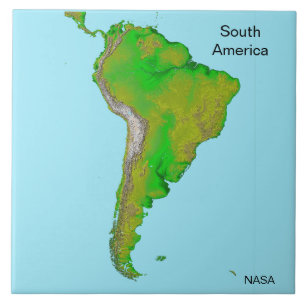 NASA-Image aus dem Weltraum, grünes Südamerika Fliese
