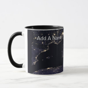NASA-Image Italien in der Nacht Tasse