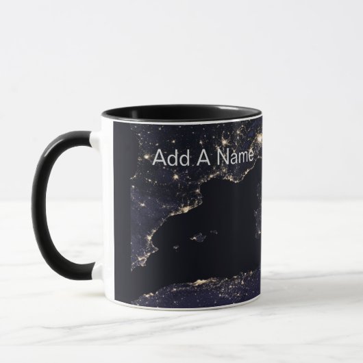 NASA-Image Italien in der Nacht Tasse (Links)